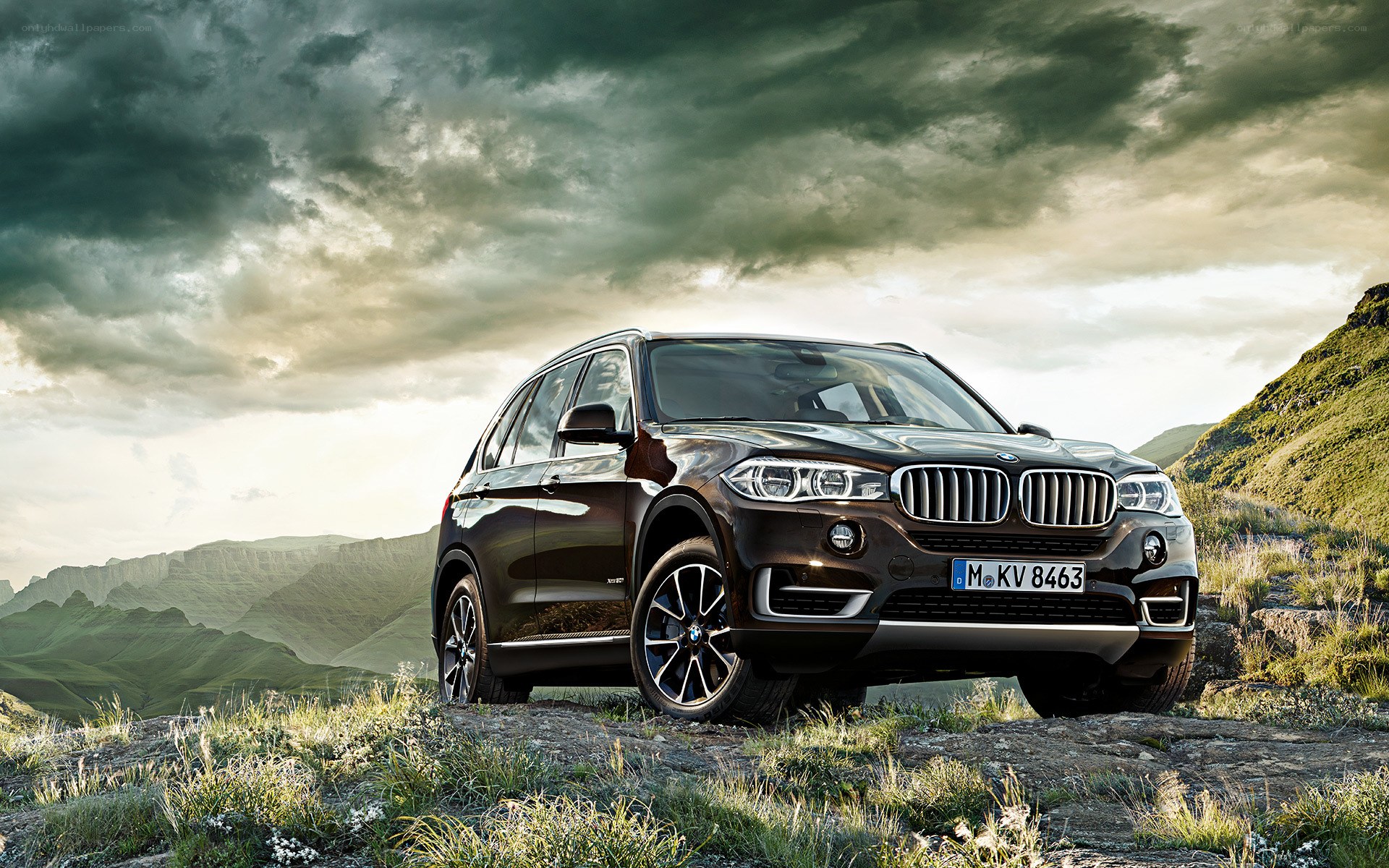 BMW X5 on a mountain road