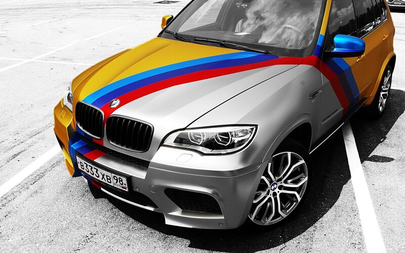 BMW X5 with Racing Stripes