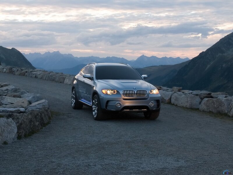 BMW X6 Concept on mountain road