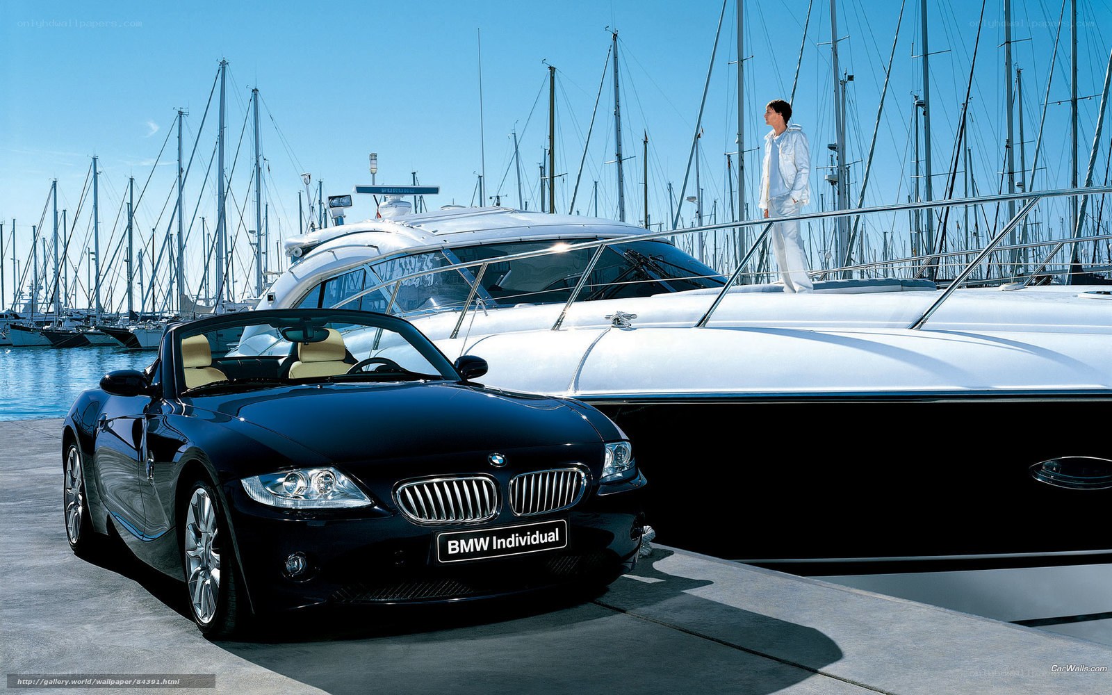 BMW Z4 at marina