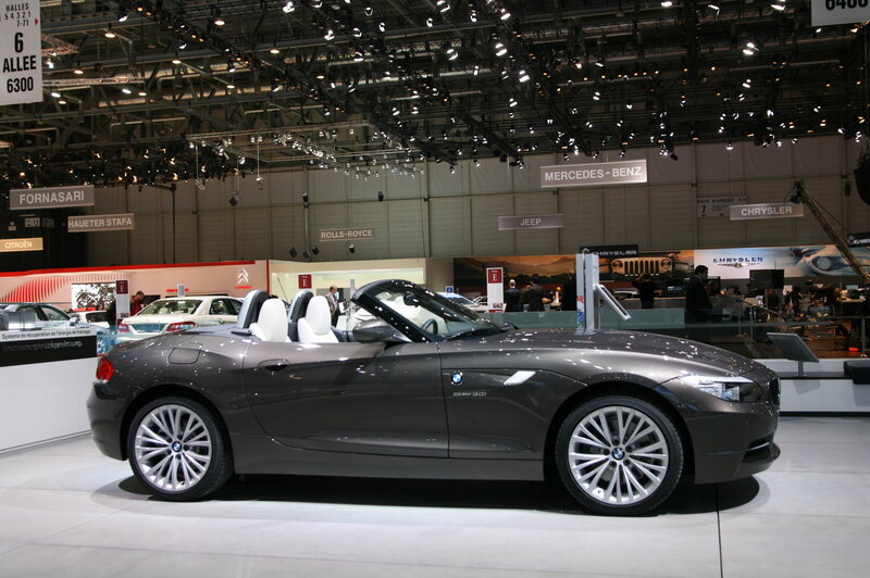 BMW Z4 convertible at auto show