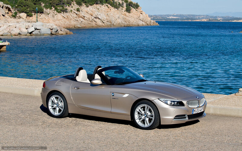 BMW Z4 convertible by the sea