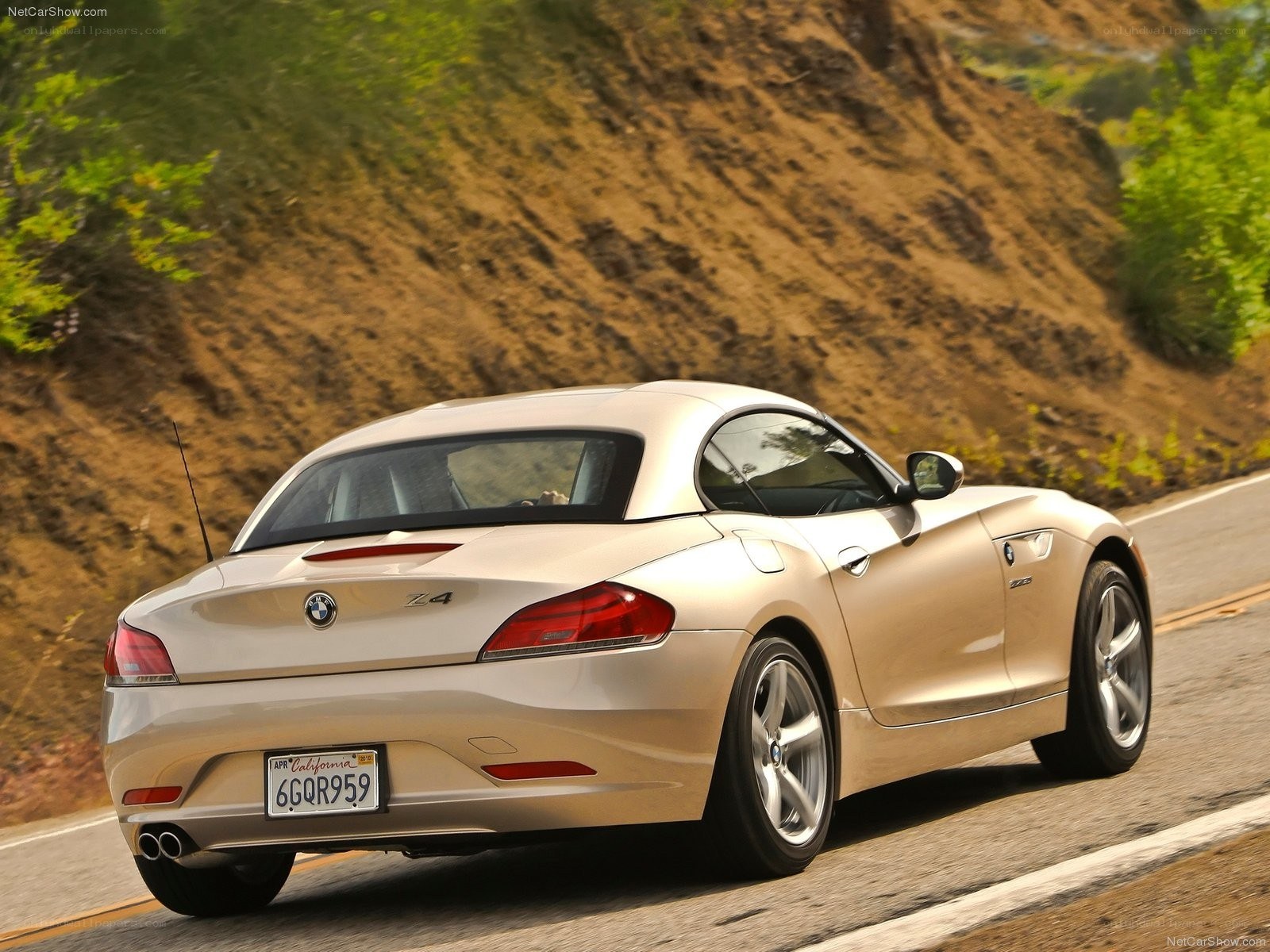 BMW Z4 convertible on a road