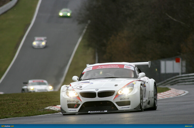 BMW Z4 GT3 racing on track