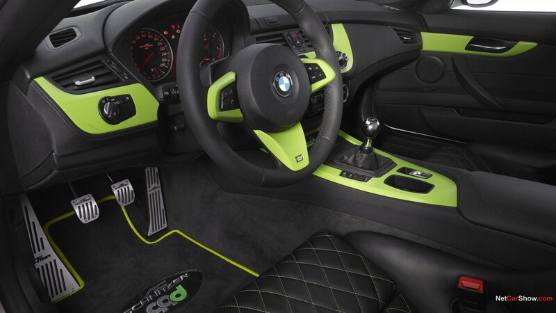 BMW Z4 interior with neon accents