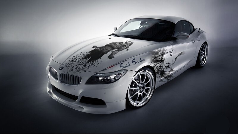 BMW Z4 with Solid Snake livery
