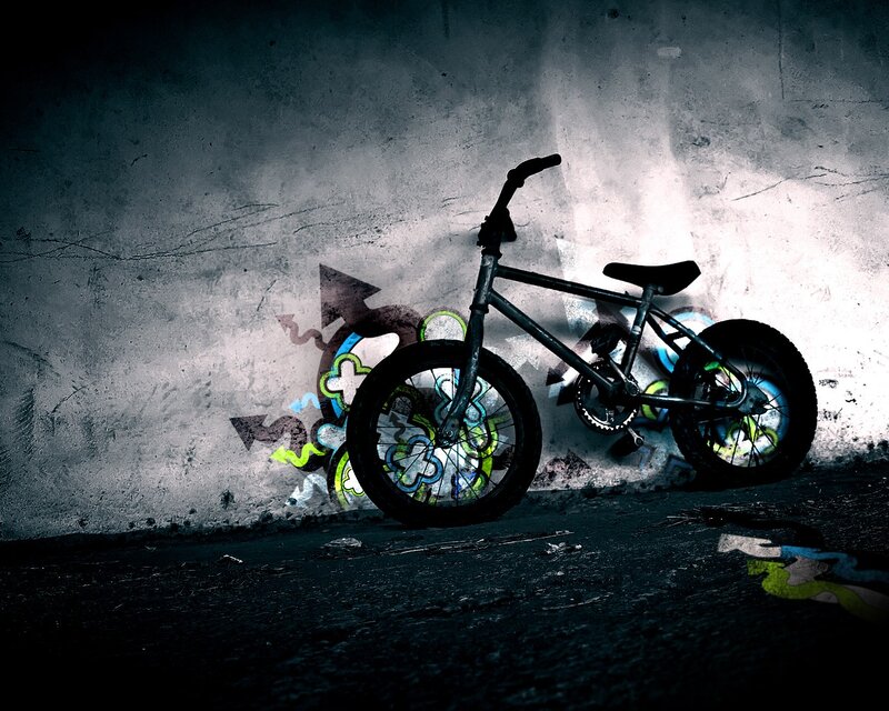 BMX bike with graffiti art
