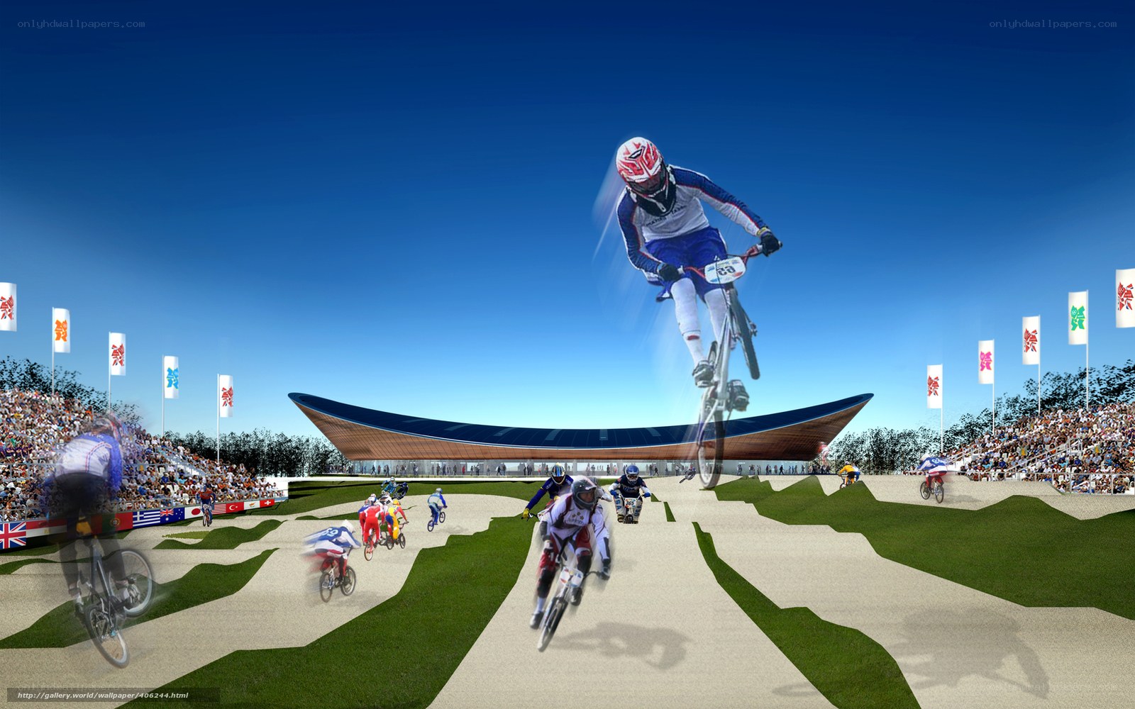 BMX racing at the stadium