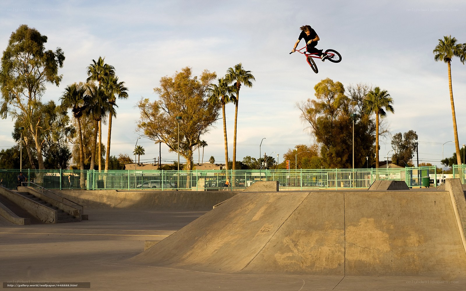 BMX rider in mid-air jump