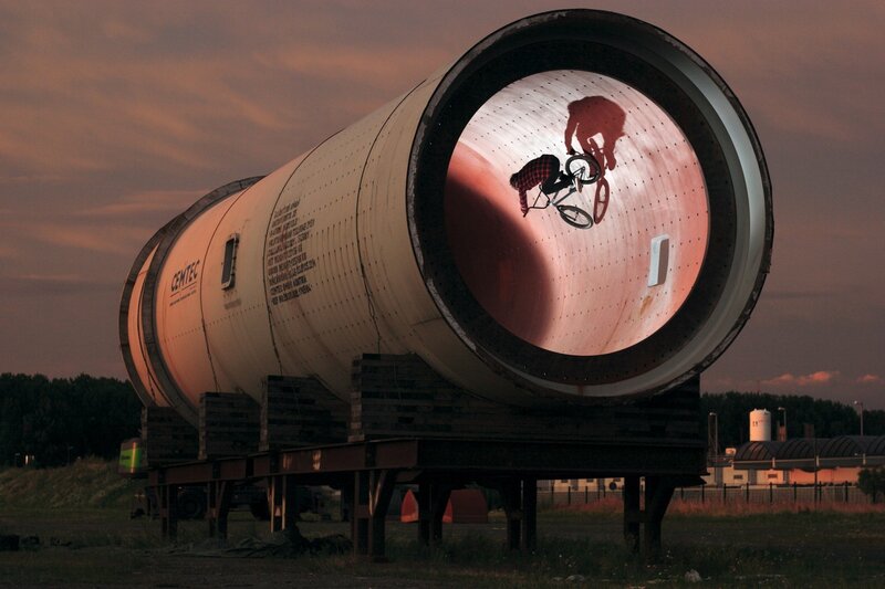Bmx Rider in Tunnel