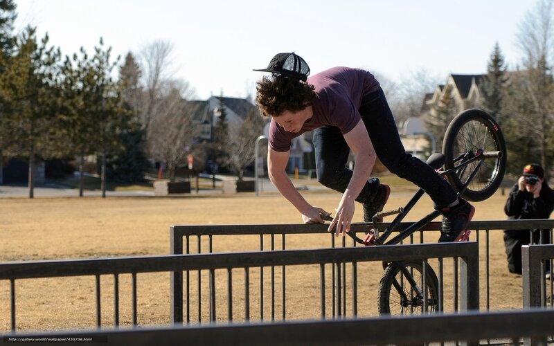 BMX rider on rail