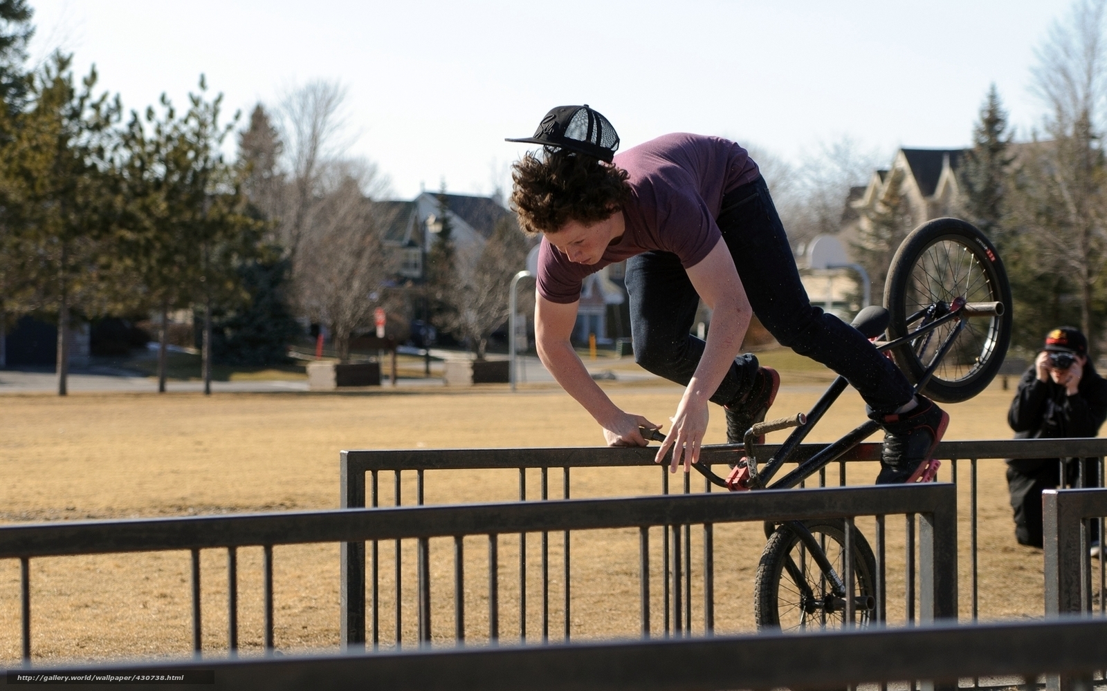 BMX rider on rail