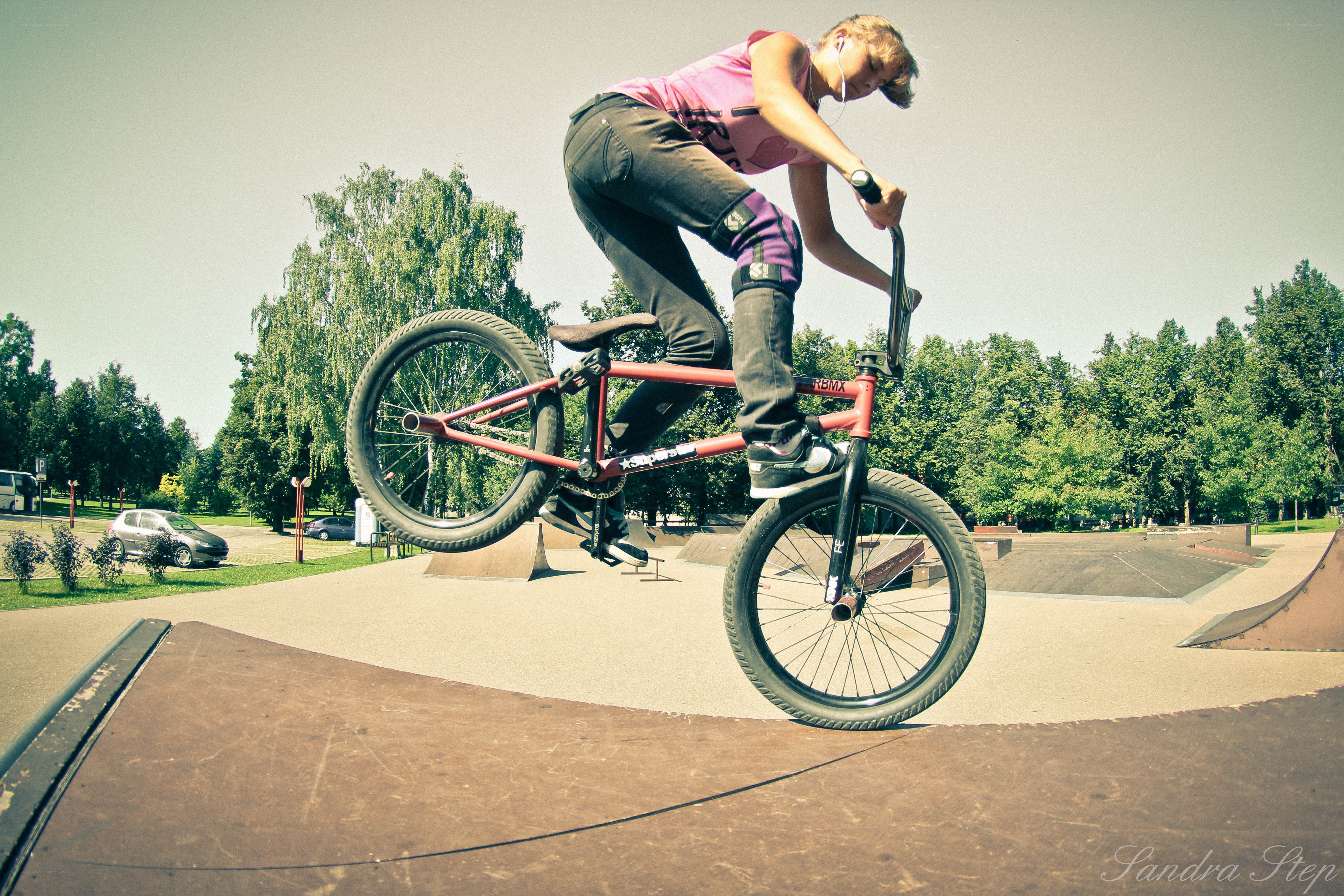 BMX rider on ramp