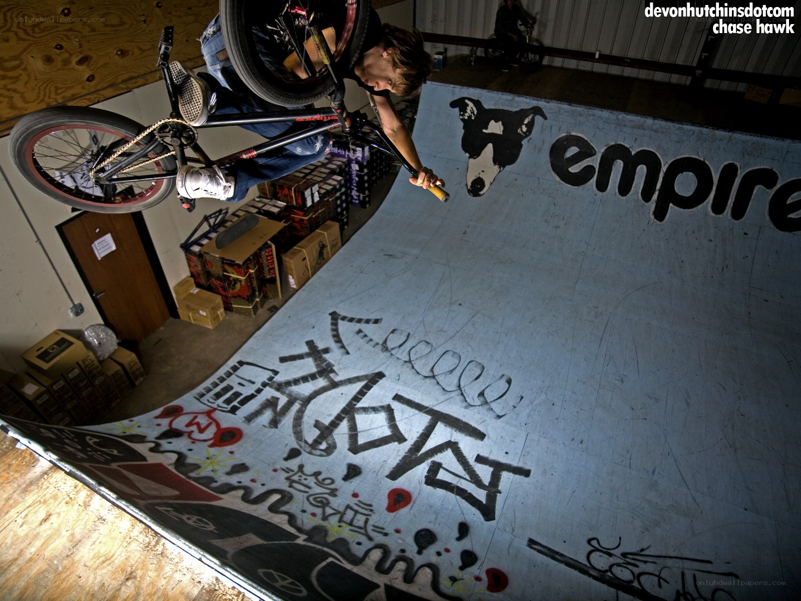 BMX rider on ramp