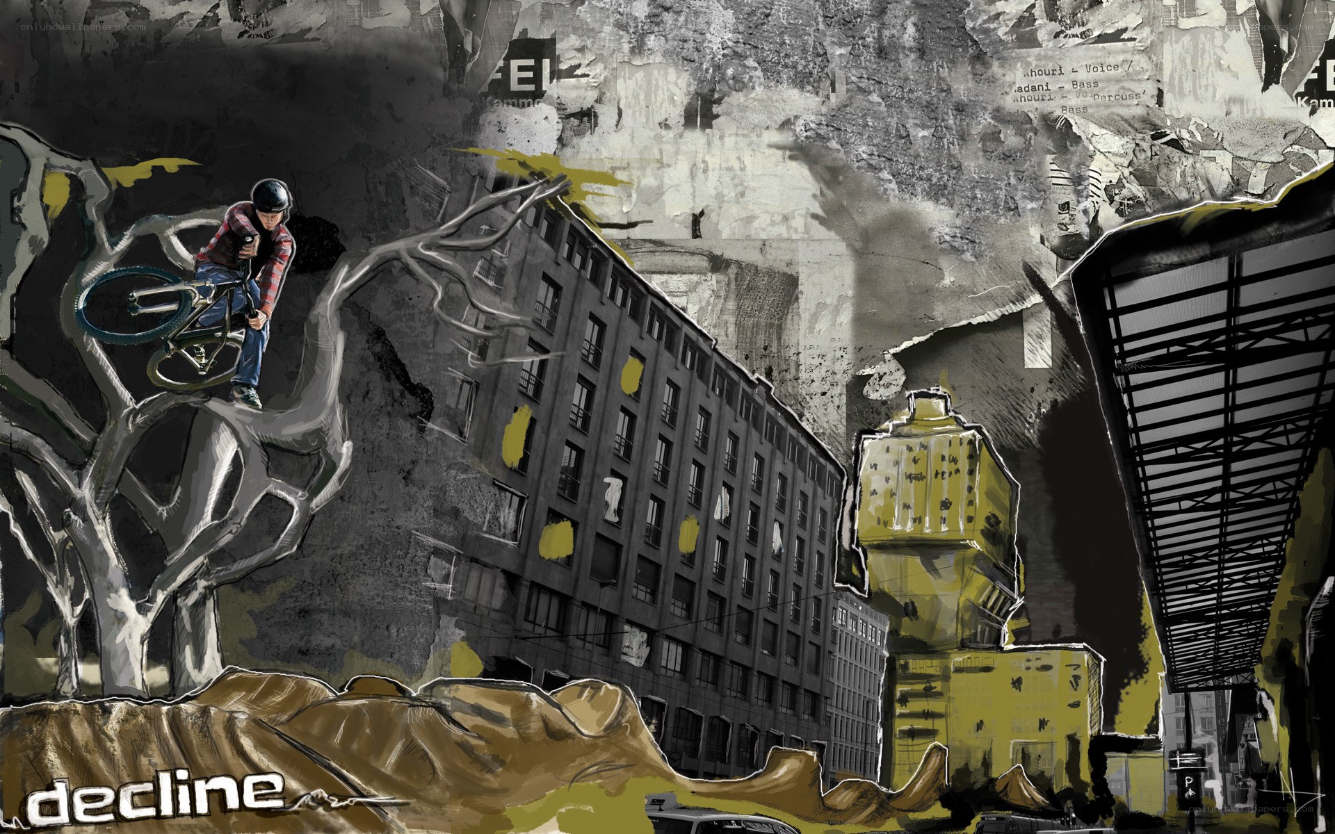 BMX rider on urban terrain