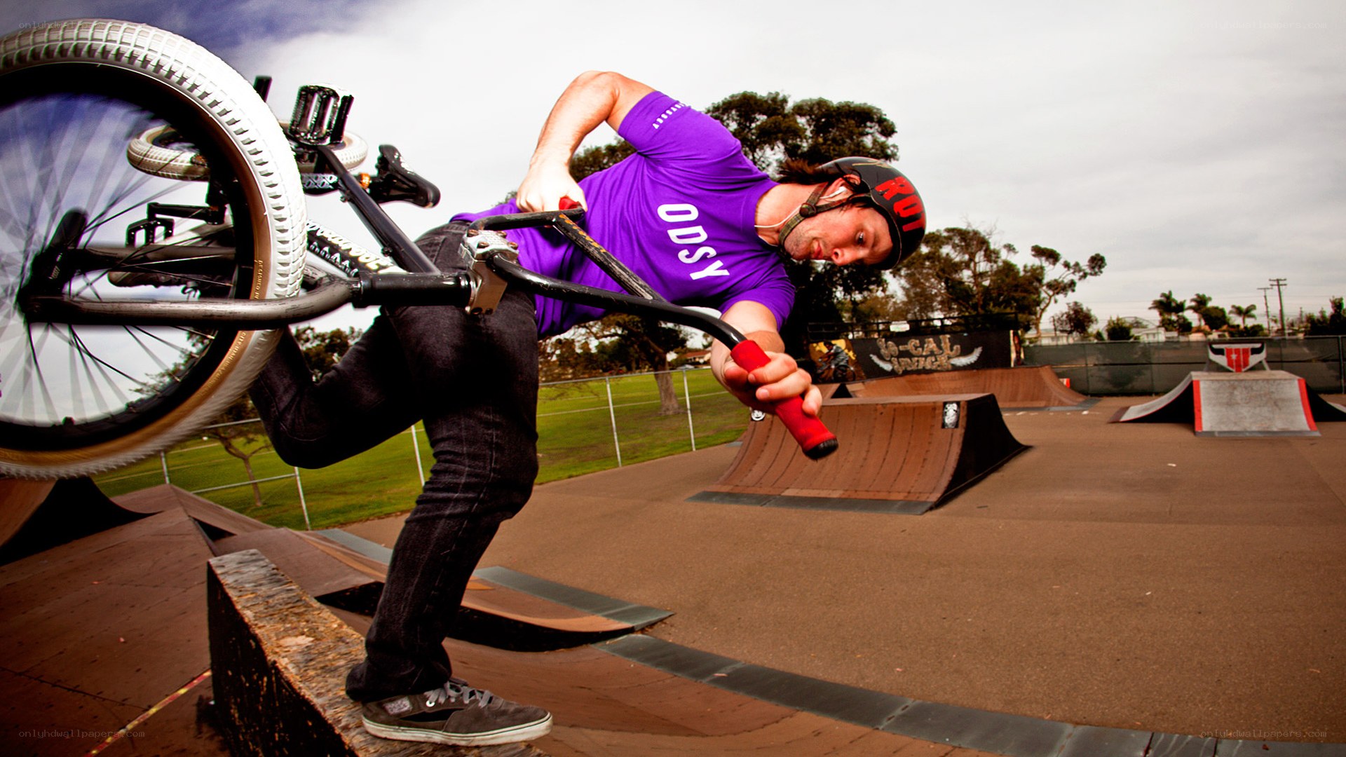 BMX rider performing trick