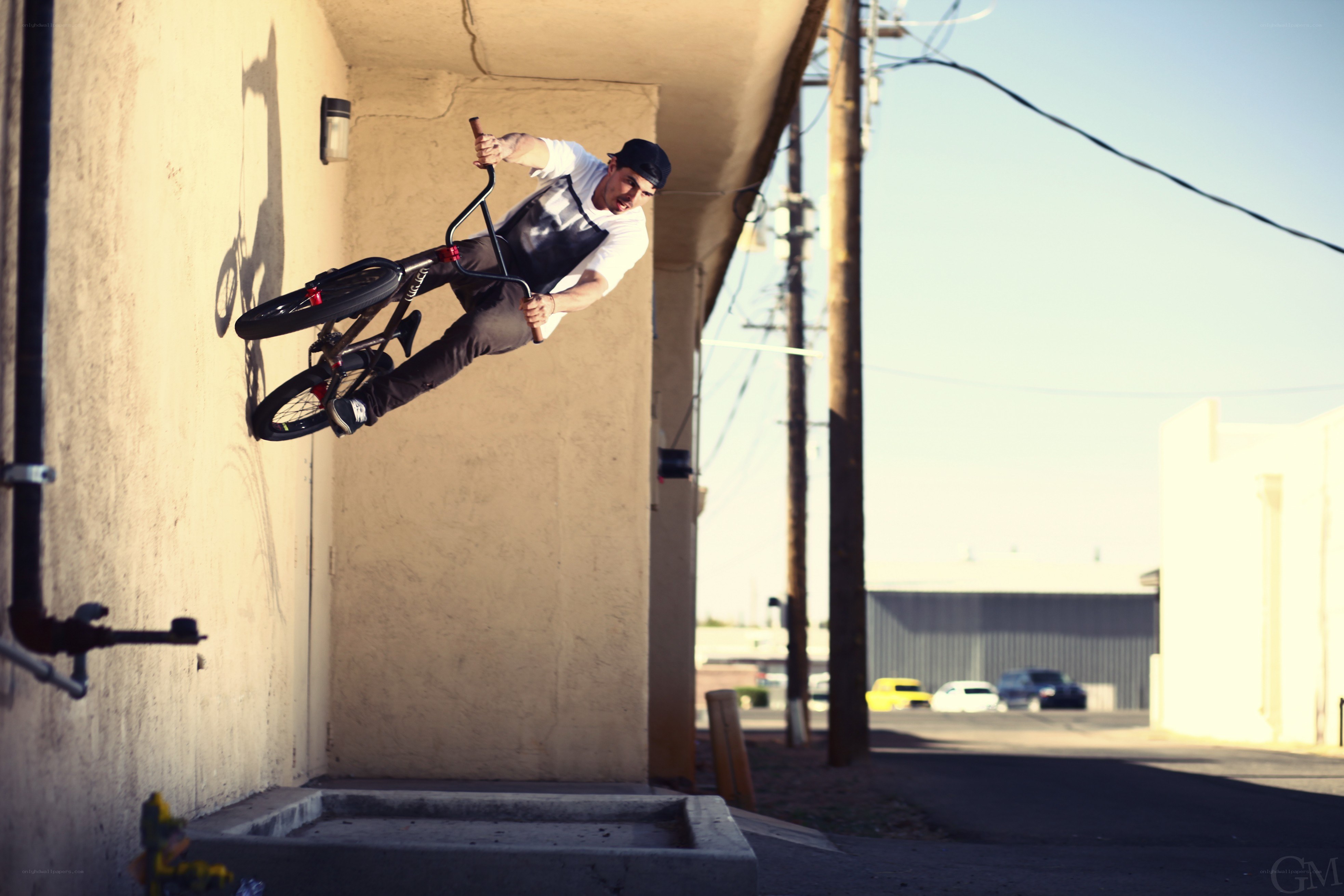 BMX rider performing trick