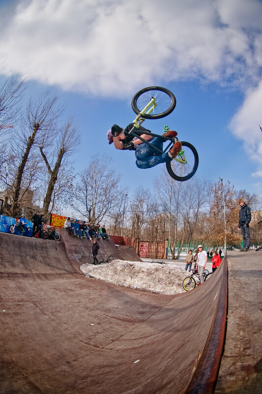 BMX rider performing trick
