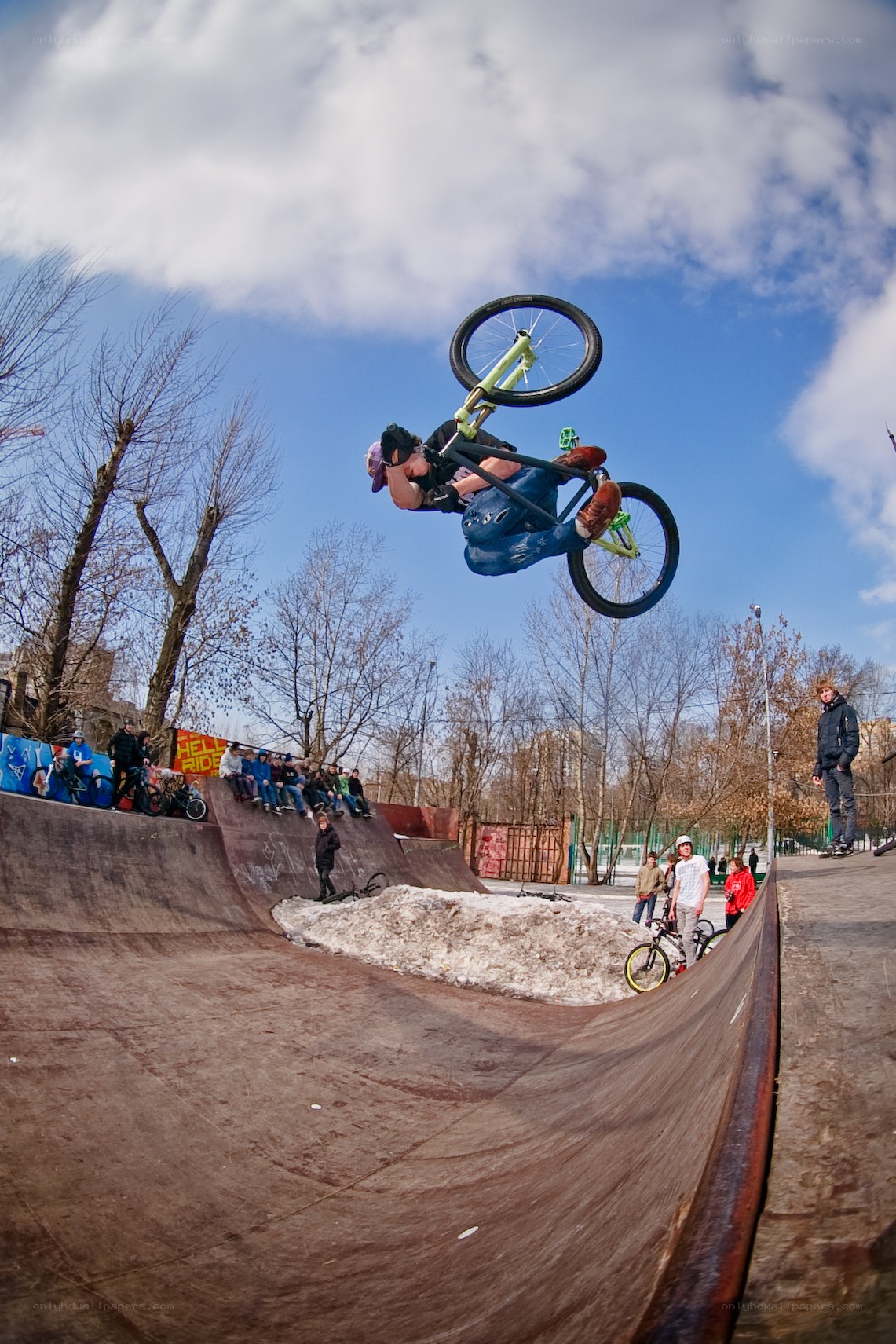 BMX rider performing trick