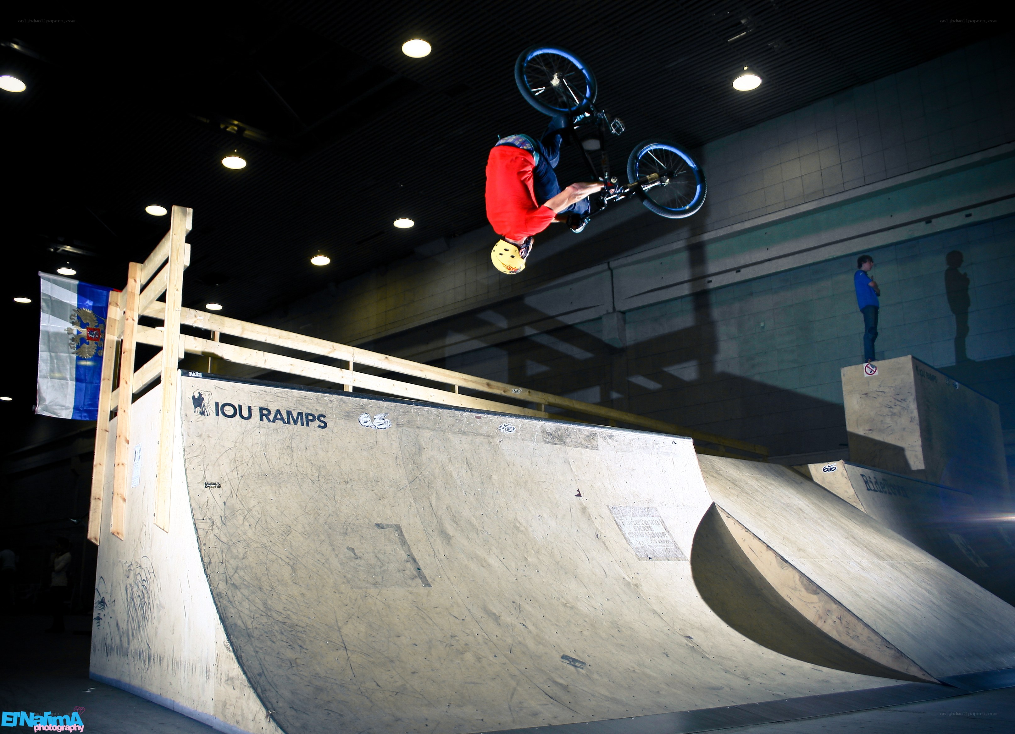 BMX rider performing trick