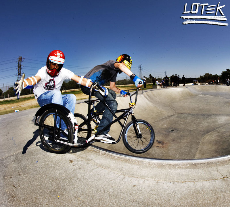 BMX riders at a skatepark