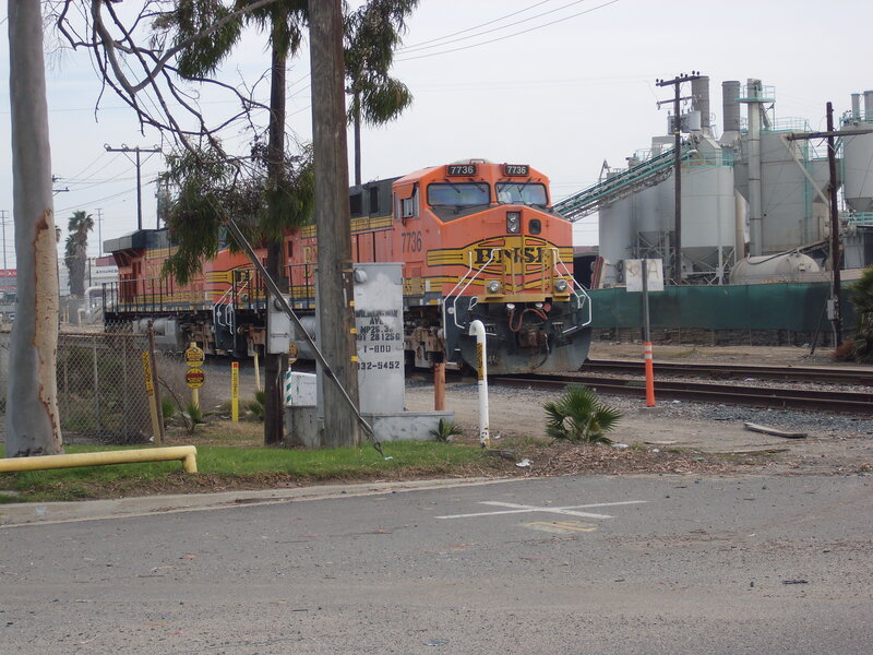 BNSF Locomotive on Tracks