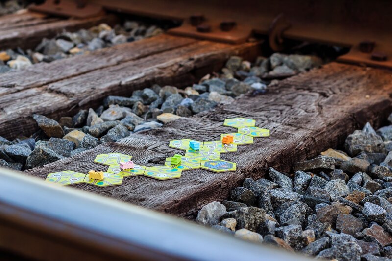 Board Game on Train Tracks