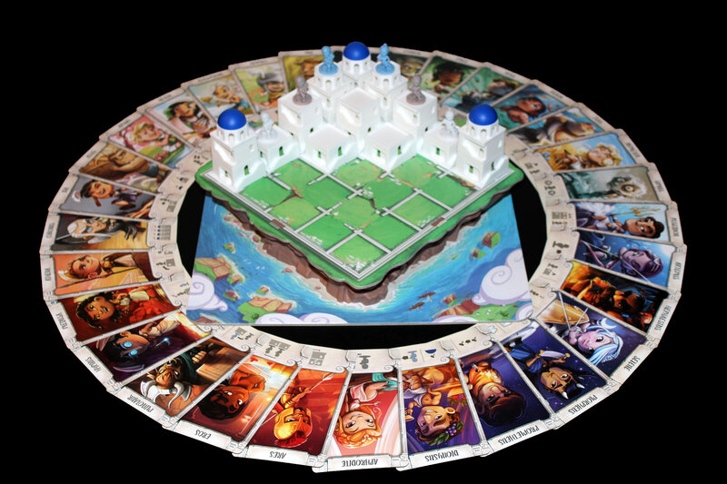 Board Game with Castle and Cards