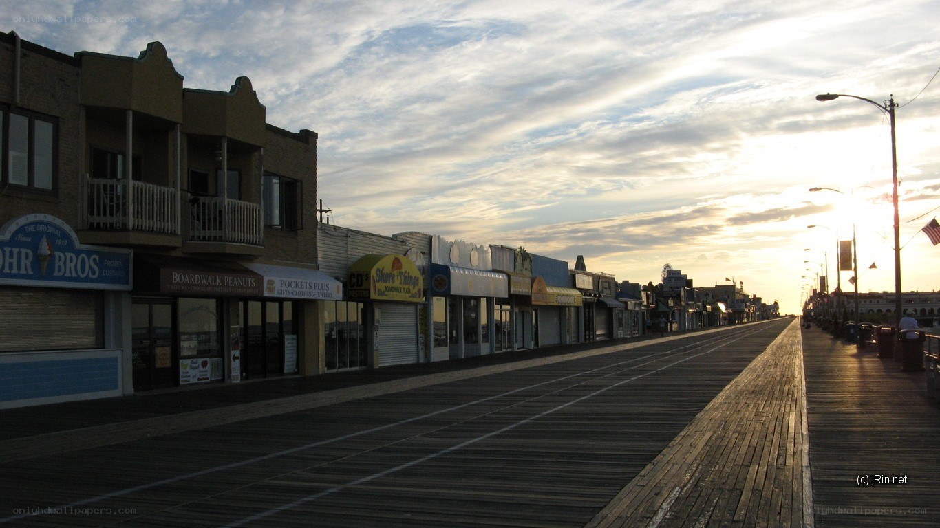 Boardwalk at sunset