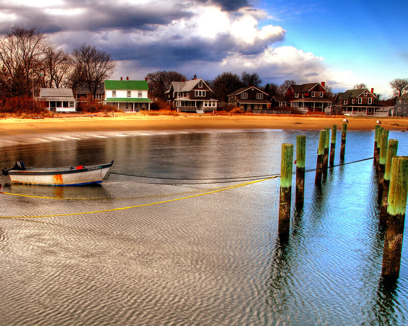 Boat at a coastal village