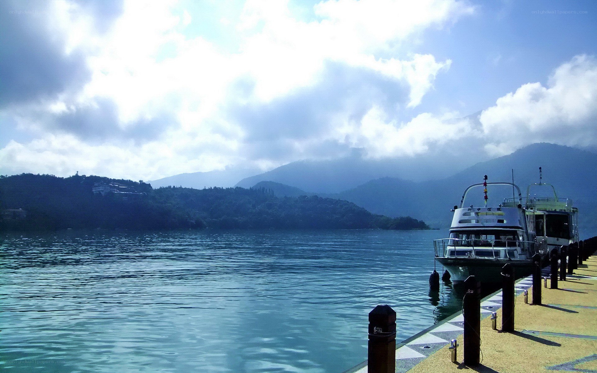 Boat at a lake dock