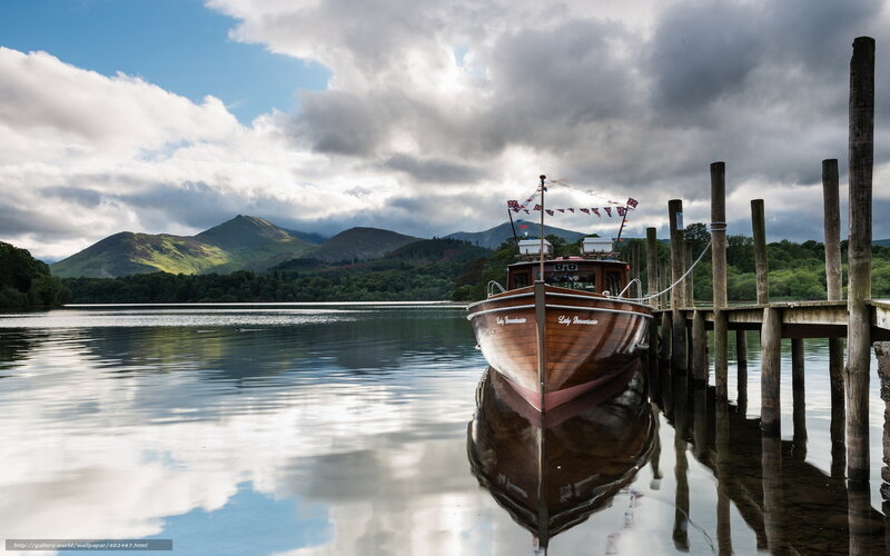 Boat at a lakeside dock