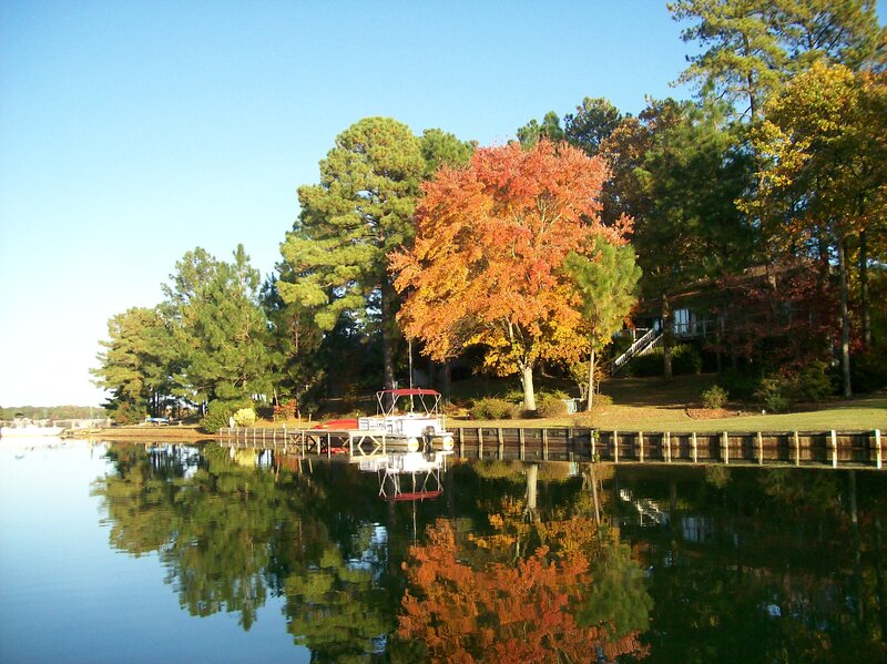 Boat at Dock in Autumn