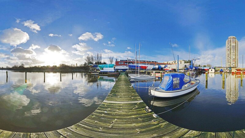 Boat at Marina — Blue