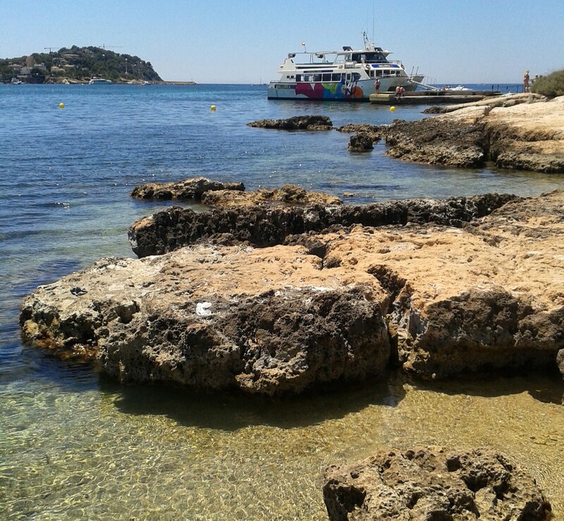 Boat at Rocky Shore