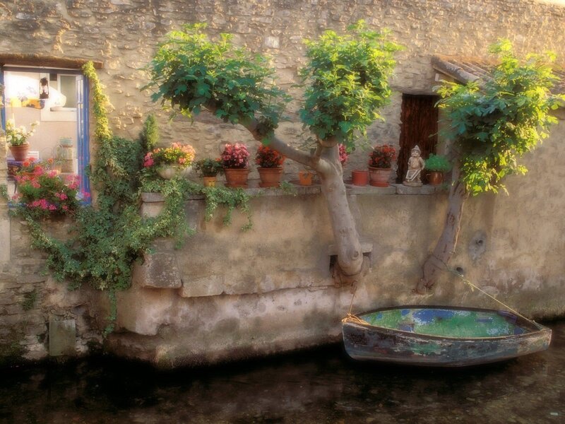 Boat by Stone Wall