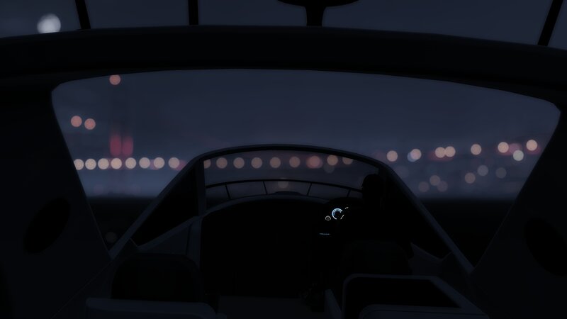 Boat Cockpit at Night