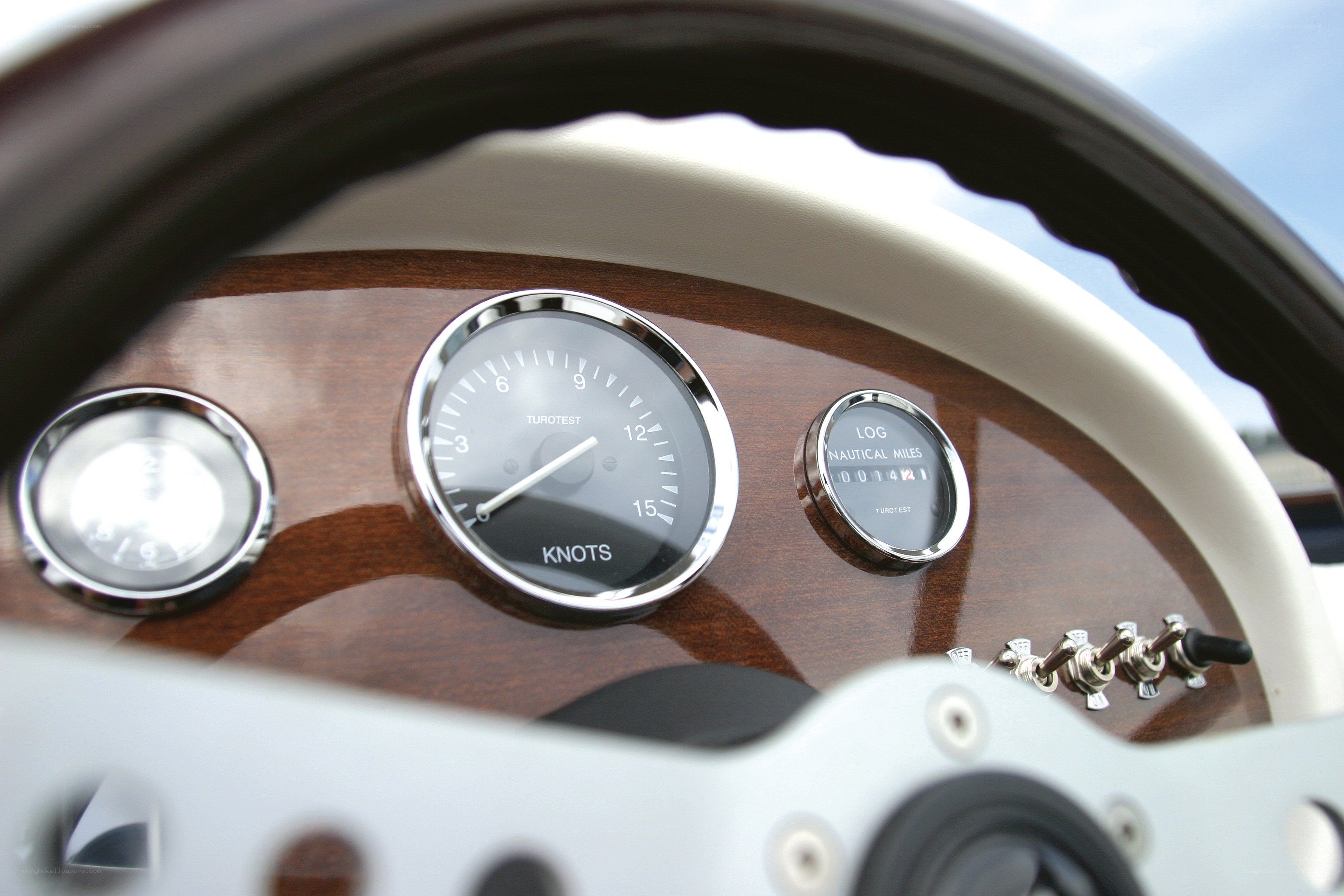 boat dashboard close-up