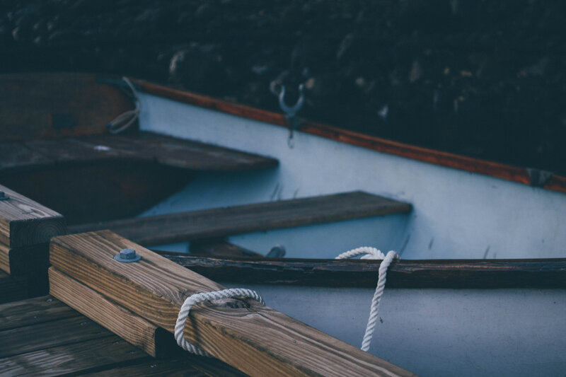 Boat docked at a pier