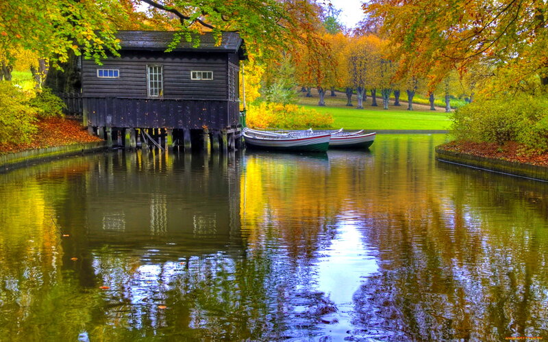 Boat House on Canal