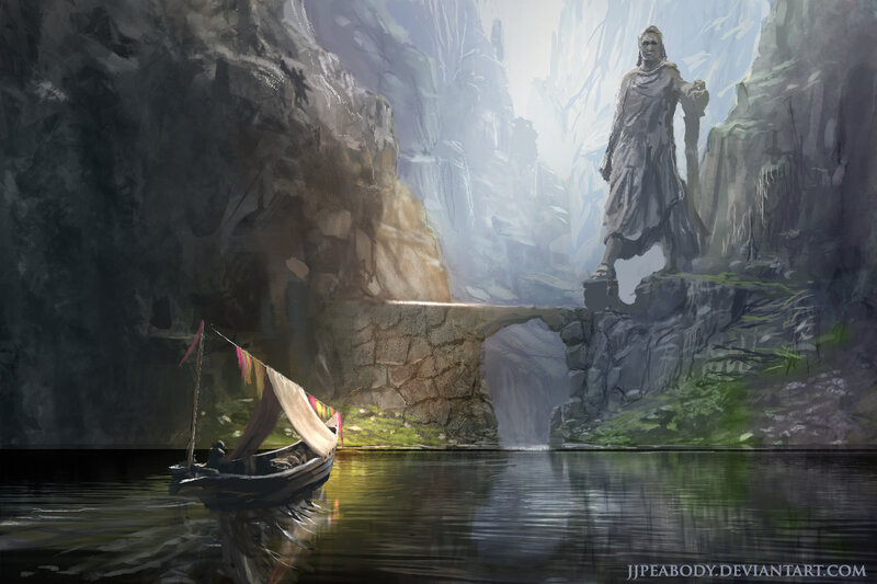 Boat in a Canyon — Gray