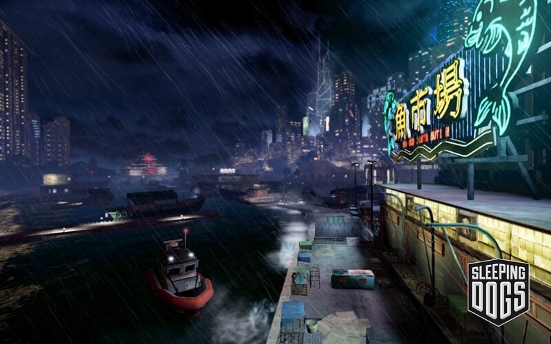 Boat in Rainy Harbor