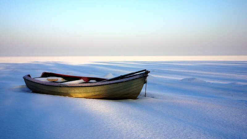 Boat in Snow