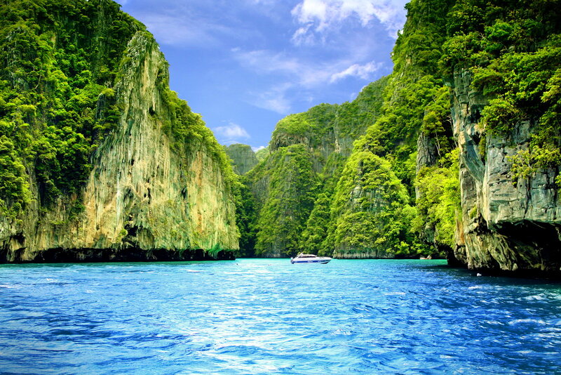 Boat in Tropical Bay