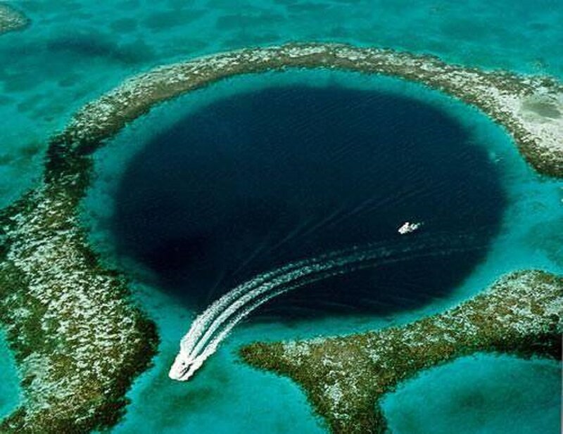 Boat Near Blue Hole