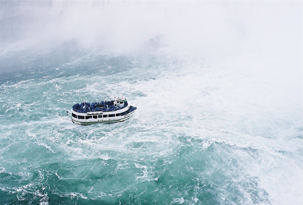 Boat near Niagara Falls