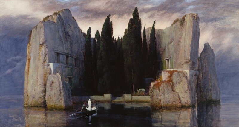 Boat Near Ruins — Blue
