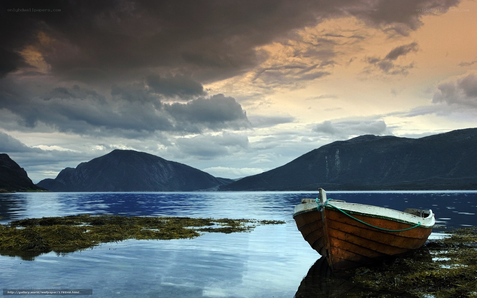 Boat on a calm fjord