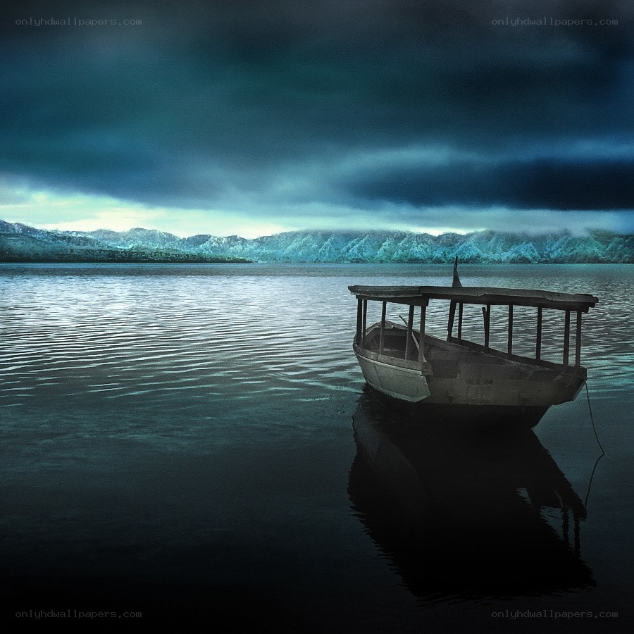 Boat on a calm lake