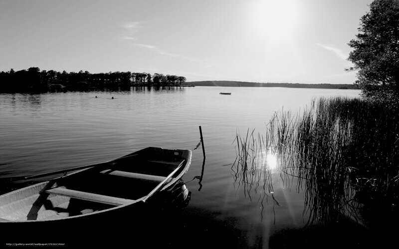 Boat on a calm lake